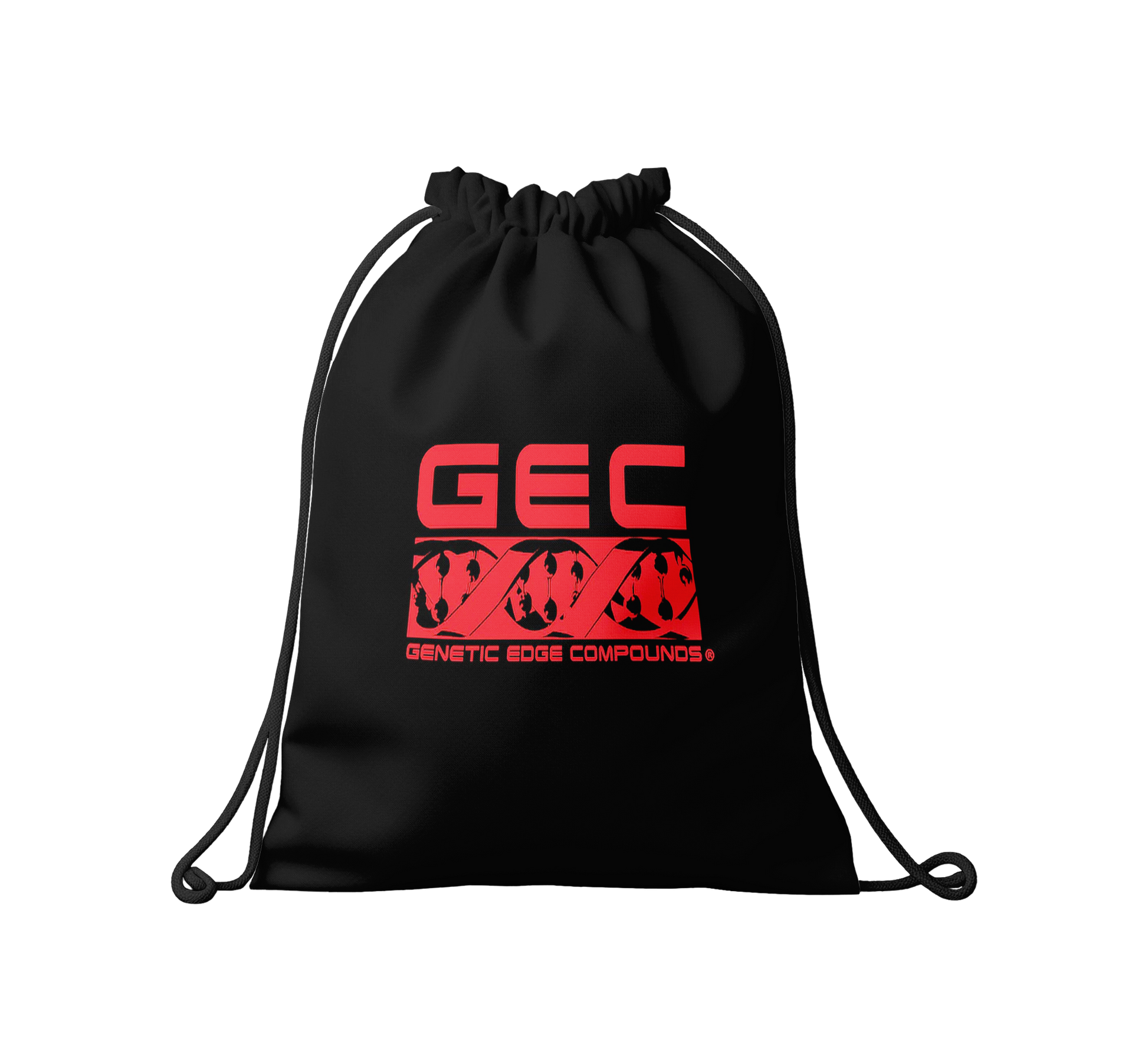 GEC Draw String Bag blk and red