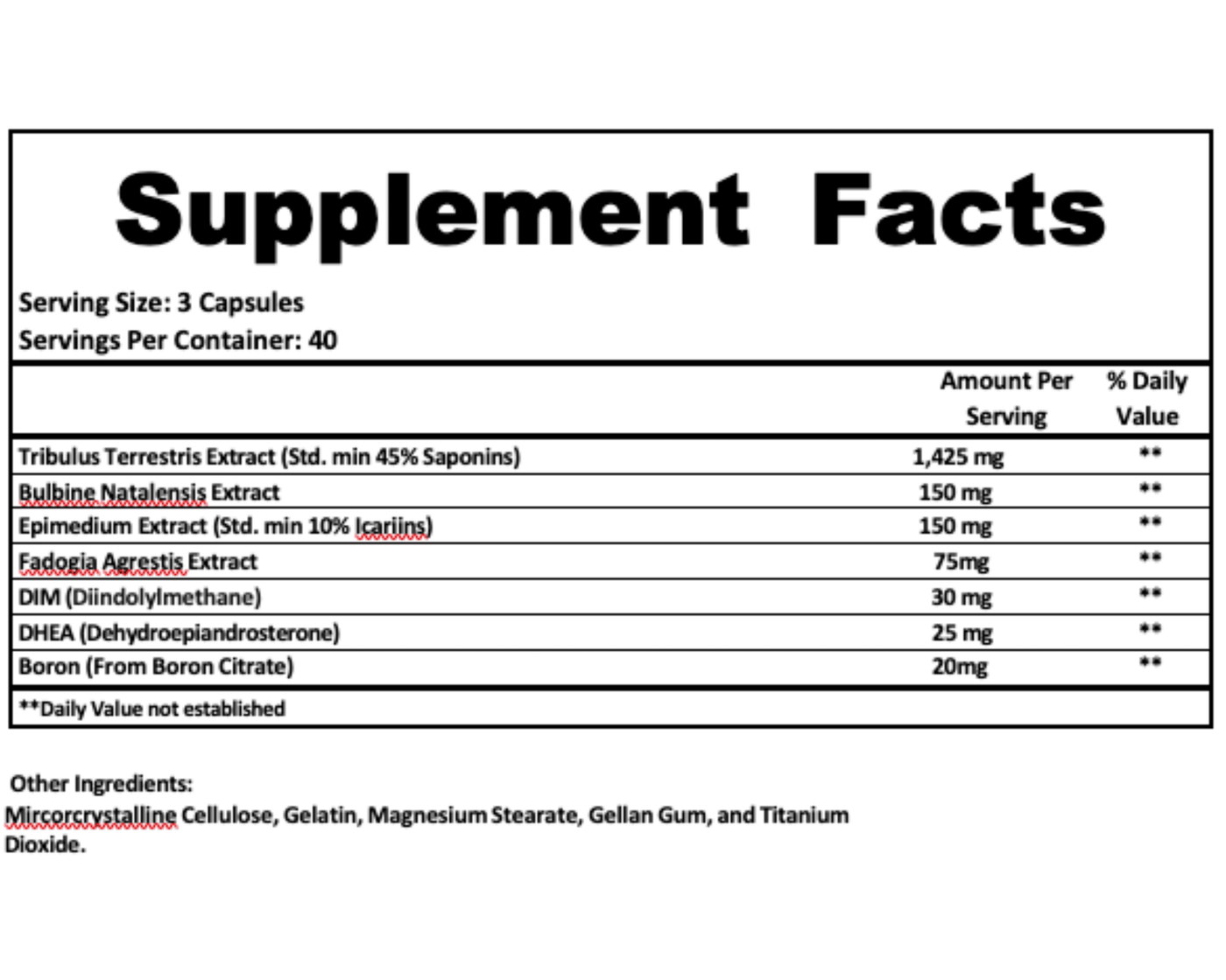 Supplement Facts